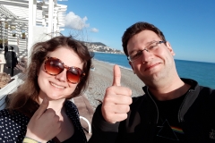 Nora Kreienborg and CM at the 1st European Symposium on Asymmetry in Nice, France, March 2018